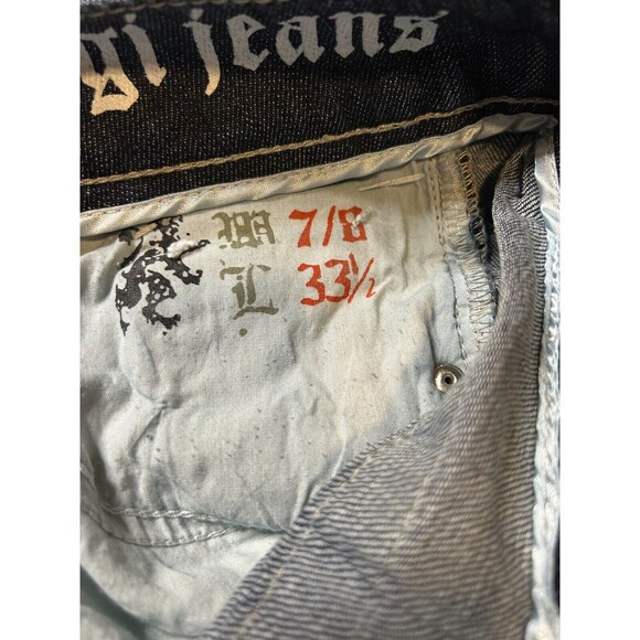 Coogi Women's Jeans Low Rise Size 7 (28x33) Dark Wash Embroidery Faded Boot Cut - Picture 10 of 10